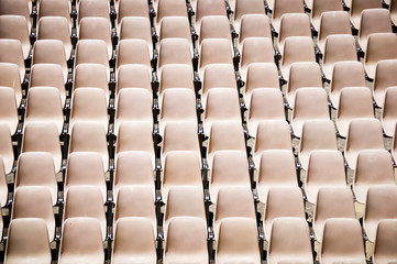 brown seats in a stadium