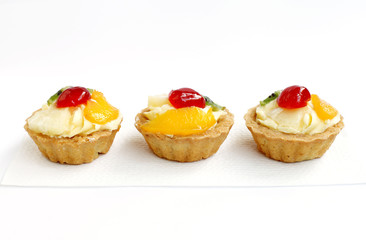 Fresh delicious fruit tarts