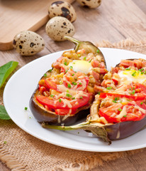 Stuffed Eggplant oven baked