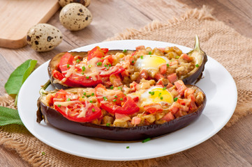 Stuffed Eggplant oven baked