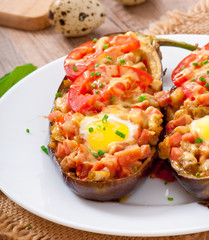 Stuffed Eggplant oven baked