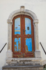 Wooden door. Roseto Valfortore. Puglia. Italy.