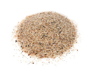 pile desert sand isolated on white background