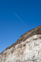 Plane Flying Over The Cliffs At Danes Dyke