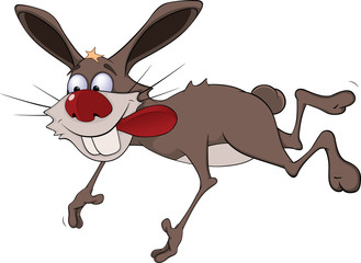 Cheerful hare.Rabbit.Cartoon © liusa