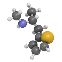 Methiopropamine (MPA) recreational drug, chemial structure