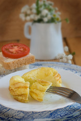 Omelet. scrambled eggs