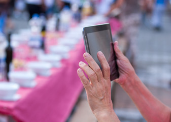 Older woman photograph celebration