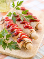 Grilled hotdog