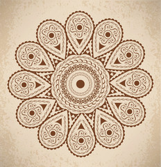 vector background with a round ornament