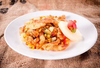 Pineapple and chicken