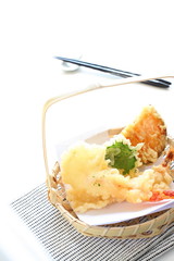 japanese cuisine, Prawn and vegetable Tempura
