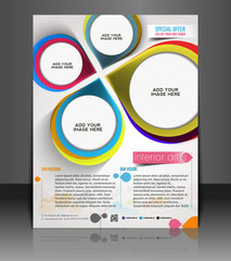 Vector Interior Designers Flyer, Magazine Cover