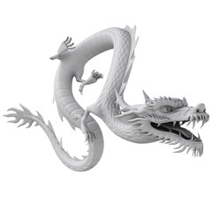 Obraz premium 3d render dragon clay texture