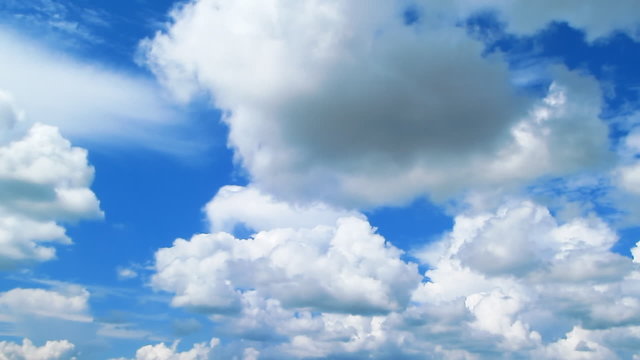High quality video of the cloudscape timelapse