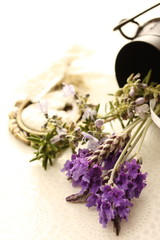 Obraz na płótnie Canvas Elegance lavender and accessory