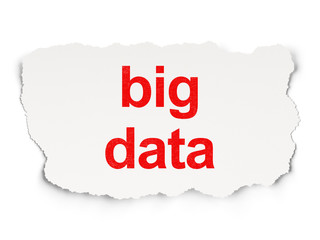 Information concept: Big Data on Paper background