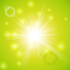 Abstract magic light green background