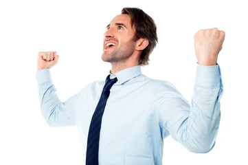 Successful young handsome businessman