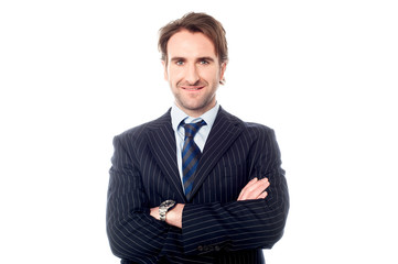 Confident handsome business executive