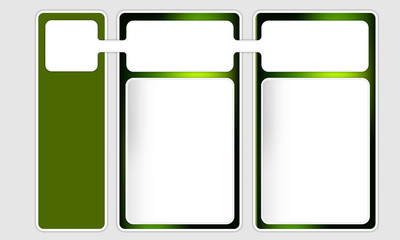 three frames  for text