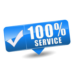 100% Service! Button, Icon