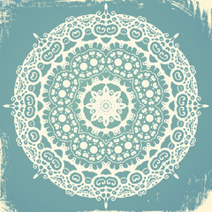 Lace pattern background with indian ornament