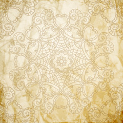 Lace pattern background with indian ornament