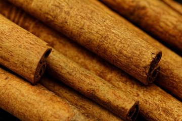 Cinnamon sticks closeup