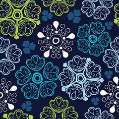 Seamless texture with flowers. Endless floral pattern. Seamless