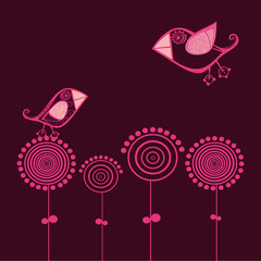 romantic wallpaper with place for your design