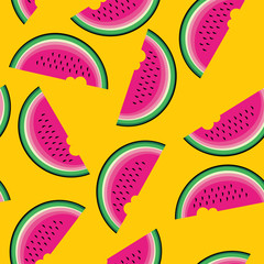 Seamless pattern with watermelon.