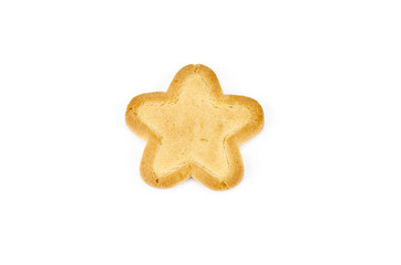 Star shaped biscuit - Isolated on white