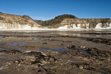 View of Danes Dyke Beach, Yorkshire, UK