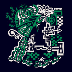 The abstract  pattern.