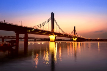Fototapeta na wymiar Sunset beautiful bridge