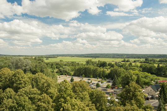 Blick in Oderbruch vom Schiffshebewerk Niederfinow