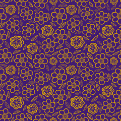 Seamless floral pattern. Flowers texture. Daisy.