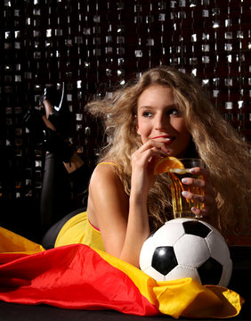 Weiblicher Fußball Fan