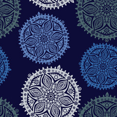 Floral seamless pattern with flowers. Copy square to the side an