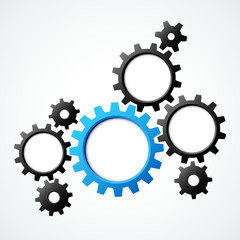 Blue/Black Gears Background