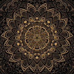 ornamental round lace pattern, circle background with many detai