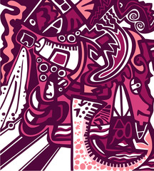 The abstract  pattern.