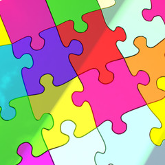 Fototapeta premium 3d puzzle background