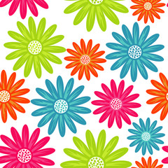 Fototapeta na wymiar Seamless floral pattern. Flowers texture. Daisy.