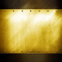 Cercles muraux Métal golden plate