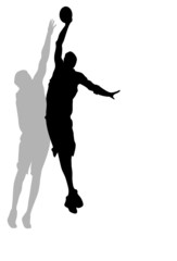 Fototapeta na wymiar Basketballspieler