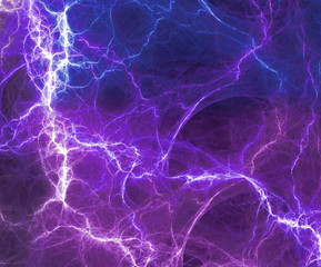 Blue abstract lightning