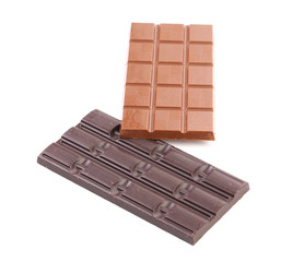 Dark and milk chocolate bar.