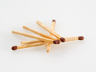 Matches on a white background